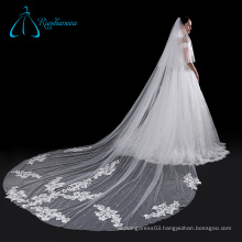 Sequined Soft Tulle Beatiful Bridal Veil With Lace Beads